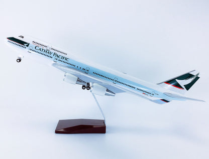1:150 47CM CATHAY PACIFIC BOEING 747-400 Plane Landing Gear Resin Aircraft Model