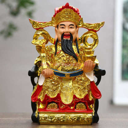 Household God of Wealth Buddha Statue Offering Buddha Statues Fortune Ornament