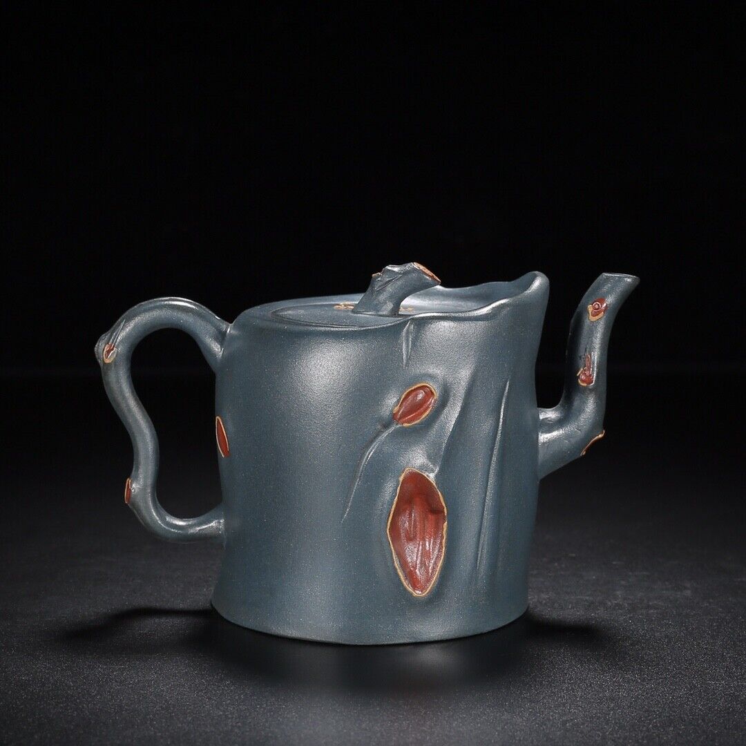 Chinese Yixing Zisha Clay Handmade Exquisite Teapot（树桩 底款：蒋蓉）