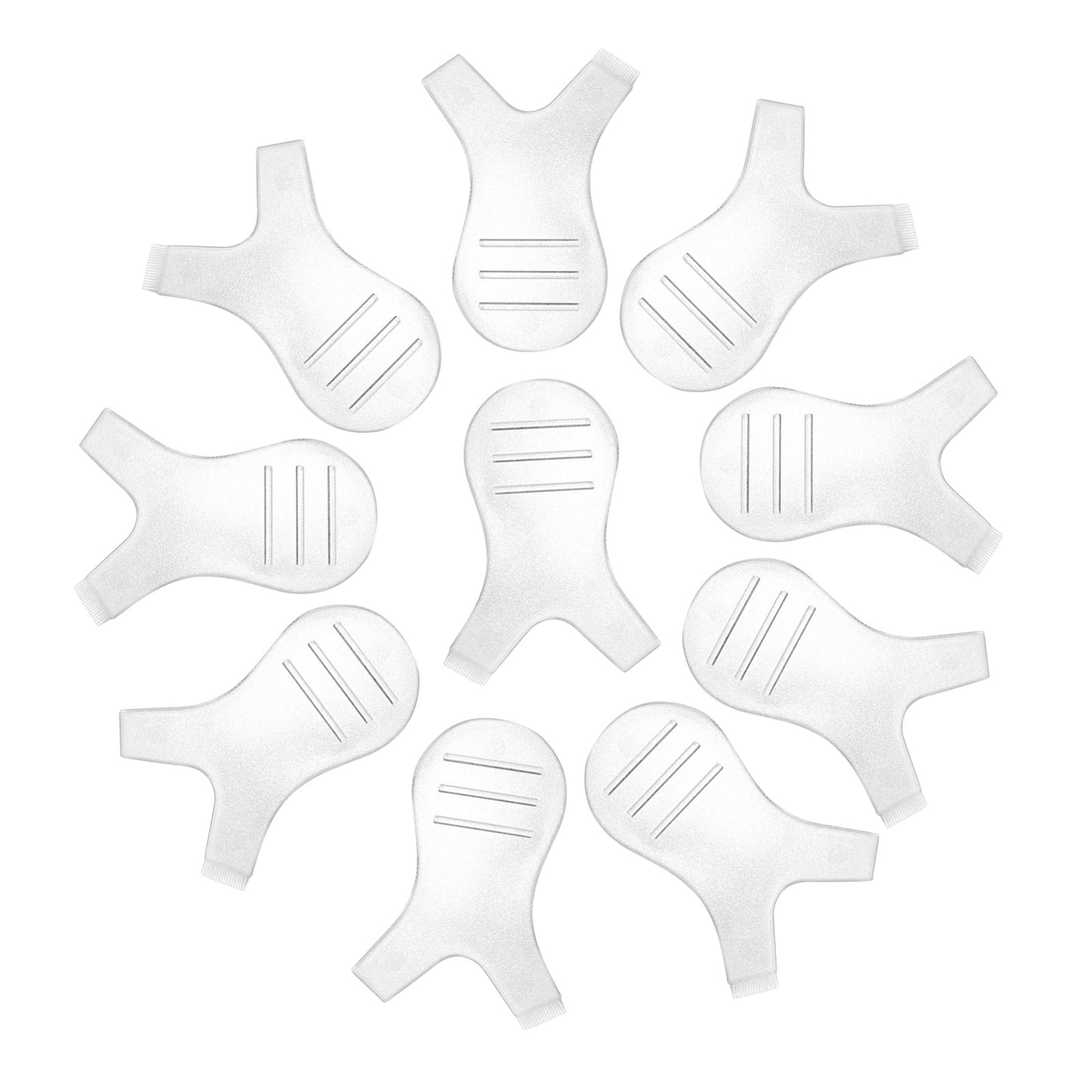 10Pcs Clear Dual Heads Reuseable Y Shape Eyelash Brush Perm Makeup Cleaning Tool