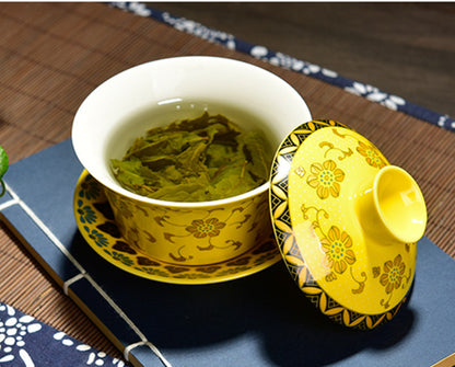 200ml Porcelain Gaiwan Brew Tureen Tea Bowl Kung Fu Tea Set Tea Ceremony Decor