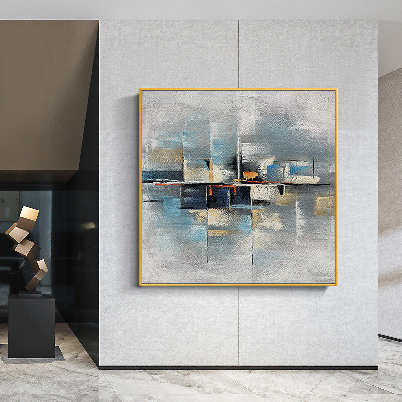 Abstract Painting On Canvas Hand-painted Oil Painting Urban Colorful Wall Art