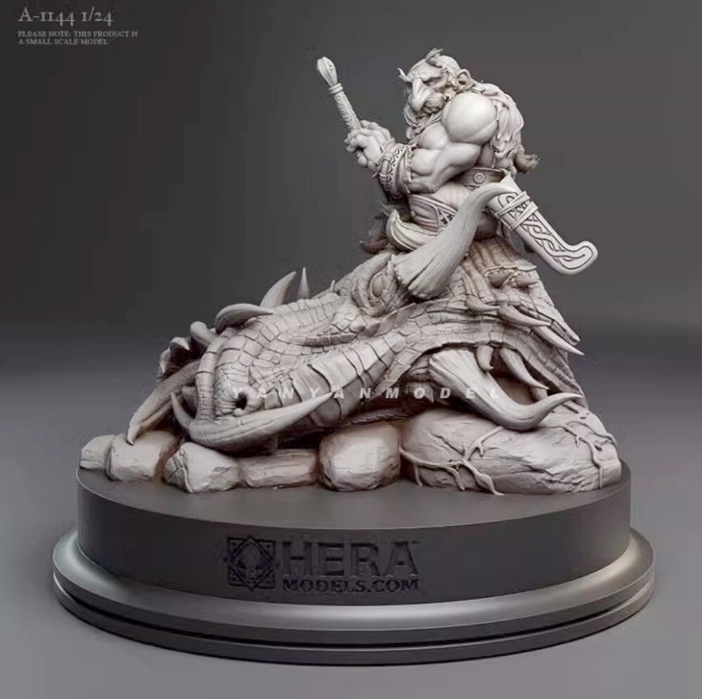 1/24 Resin Figure Model Dragon Slaying Dwarf Warrior unassembled unpainted