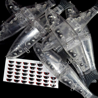 Unpainted Swimbait 18cm 60g Rattle Fishing Lures Hard Sink Wobbler Glide Bait 3D