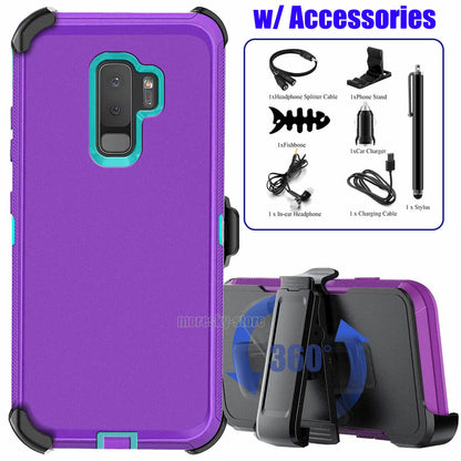 For Samsung Galaxy S9 /S9 PLUS Belt Holster Case Hard Shockproof Cover Accessory