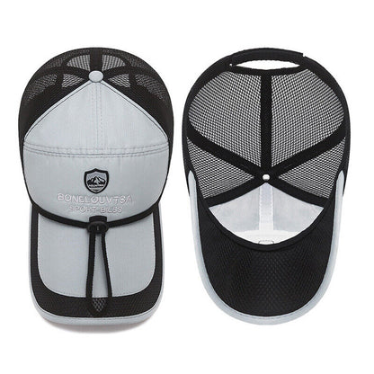 Sports Sun Hat Baseball Cap Mesh Fishing Cap Visor Hat Unisex Fishing Sport