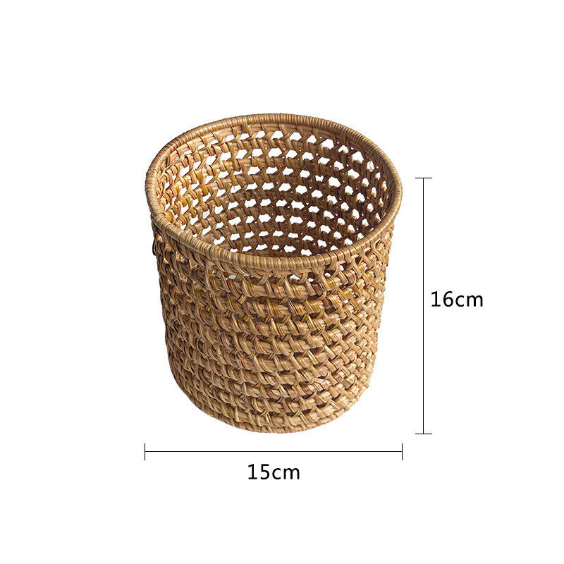 Handwoven Bread Basket Rattan Wicker Storage Tray Tea Drinks Snack Holder NEW