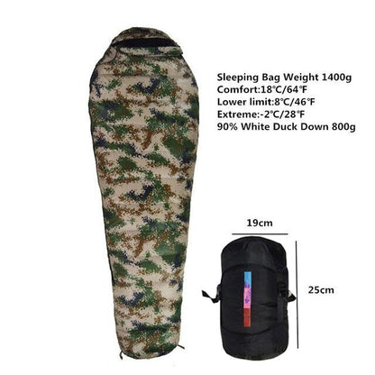 90% Duck Down Sleeping Bag Camping Sleeping Bag Outdoor Travel Hiking