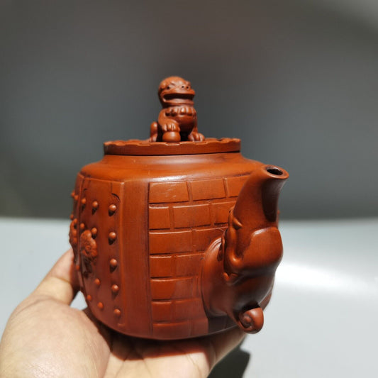 Chinese Yixing Purple Clay Teapot Tea Set Pot Zisha Ceramic Cute Decor Figurine