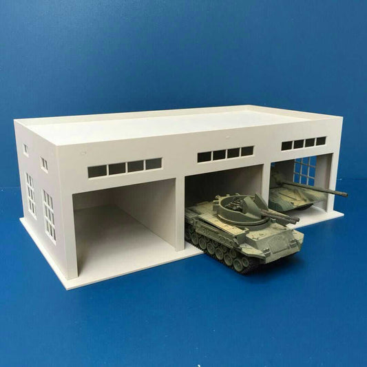 1/72 Tank Maintenance Workshop Garage Model (Excluding Tanks)
