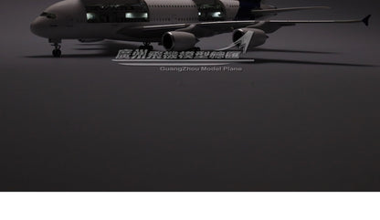 1:160 46CM AIRBUS A380 Passenger Airplane Led Sound- controll Light Resin Model