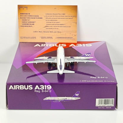 1:400 NG Models West Air Airbus A319 B-6412 Airplane Diecast Aircraft Model