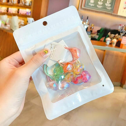 Hair Bands 10/20 Pcs/Bag Shiny Flowers Baby Scrunchies Rubber Kids Accessories