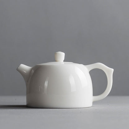 Ceramic Whiteware Jade Porcelain Tea Pot Beauties Pot Entirely Handmade Ceramic