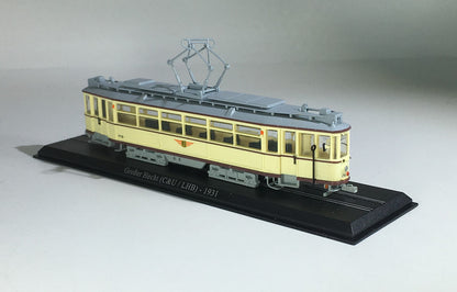 1/87 Scale Dresden Germany GroBer Hecht C&ULHB 1931 Urban Rail Trolley Model