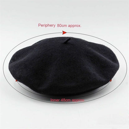 French Beret Caps Winter Warm Street Style Cap Wool Warm Beanie Hat Caps Hiking