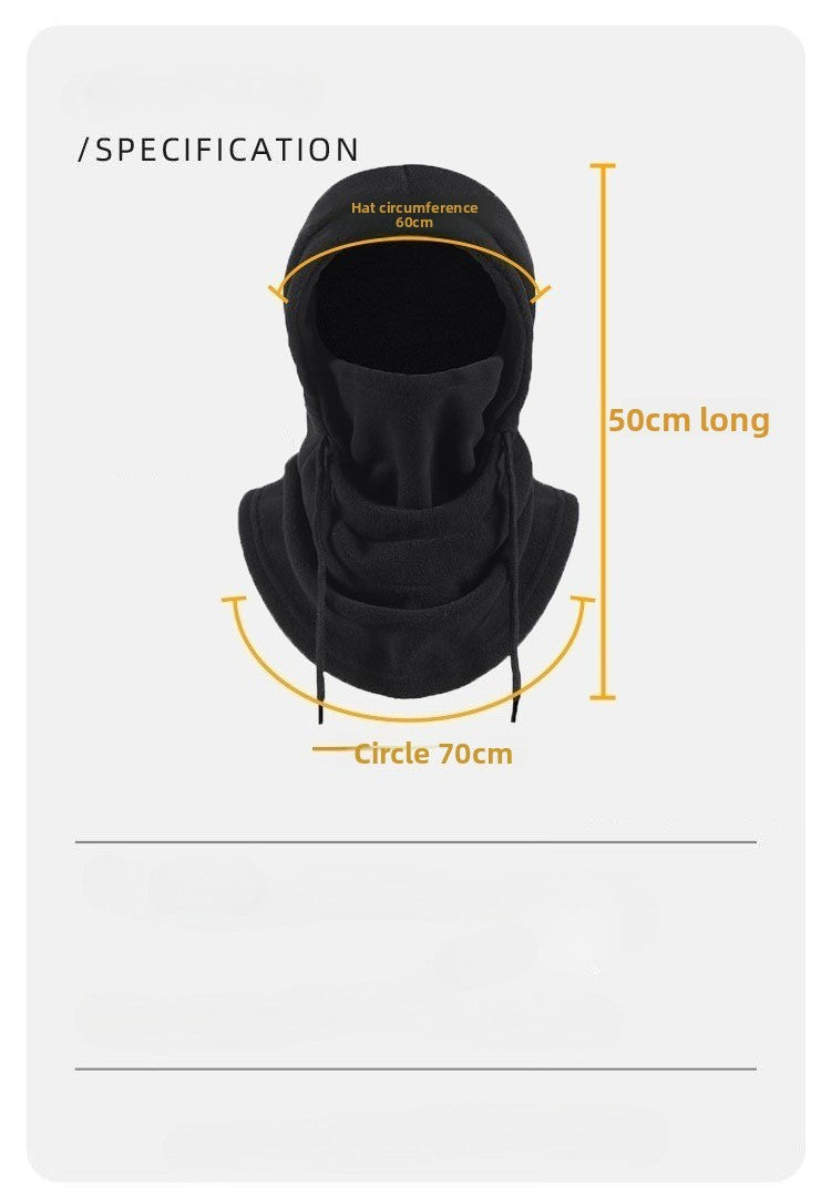 Plush ski mask, warm mask cap, scarf, fishing travel cycling cap - USA