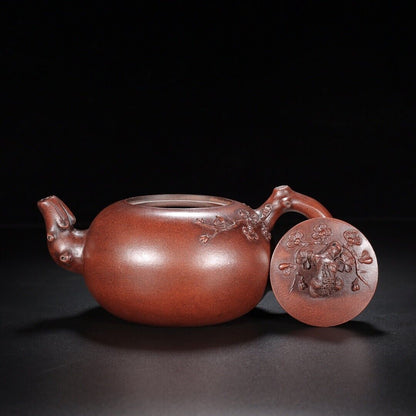 l-0Chinese Yixing Zisha Clay Handmade Exquisite Teapot （梅香 底款：顾景舟）