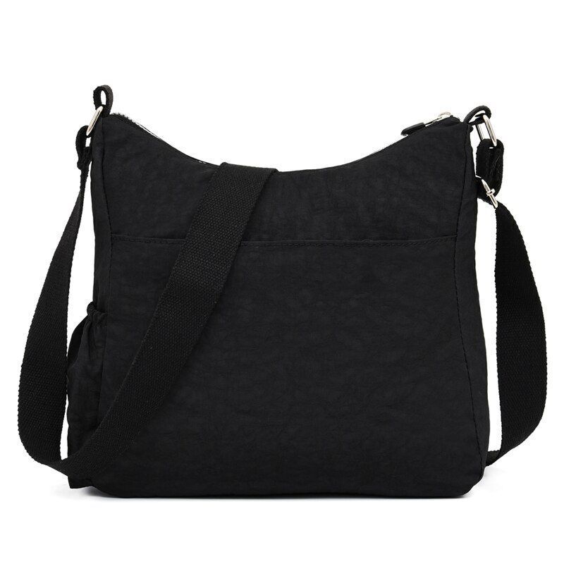 Nylon Shoulder Bag Multi Zipper Pocket Messenger Purse Waterproof 30*12*28CM Bag