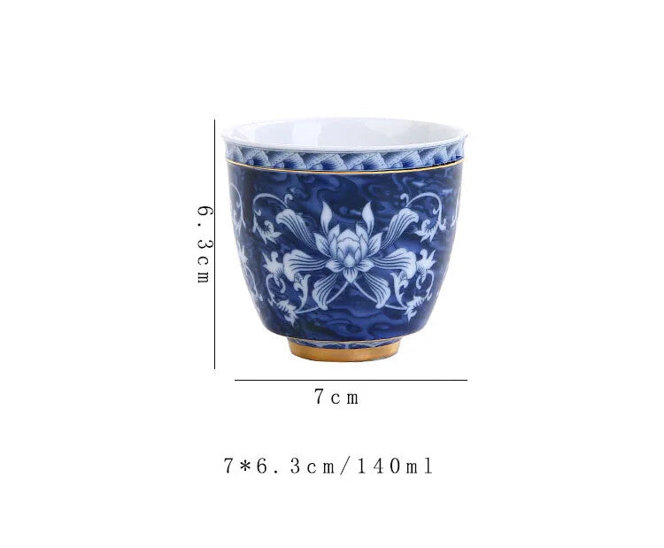 140ml Blue White Porcelain Tea Cup Jingdezhen Ceramic Tea Cup China Household