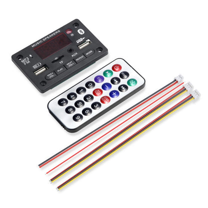 FM Bluetooth Car Audio MP3 Decoder Board With Remote Control & 4* Cable Core