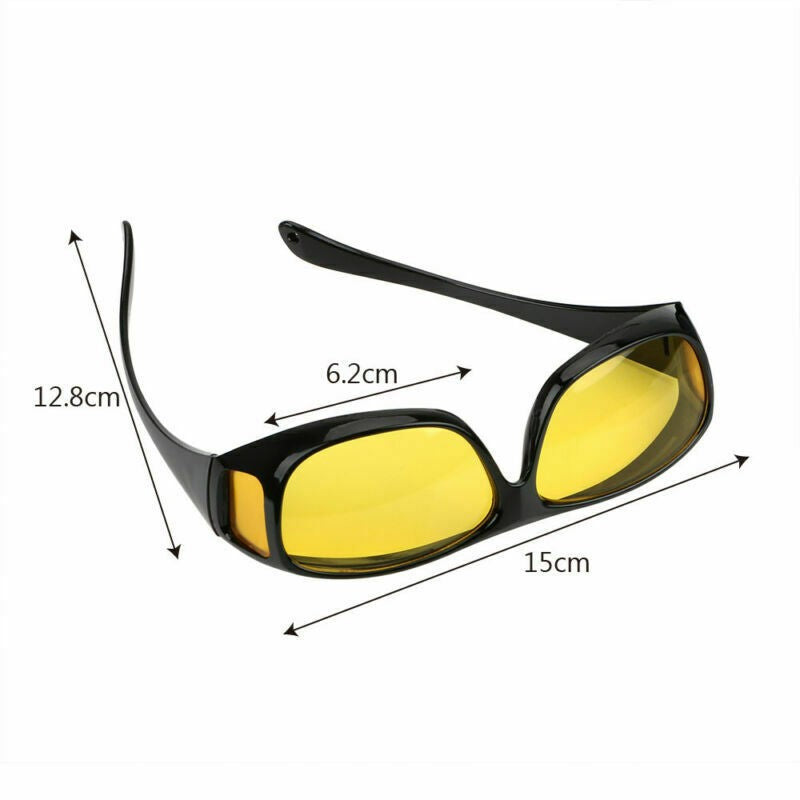 Sunglasses UV Protection Sports Mirror Polarized Night Vision Yellow Film E