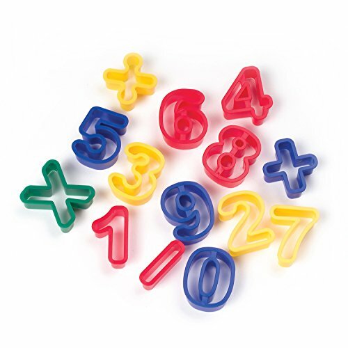 Dough Cutters, Includes Numbers 0-9 and Math Symbols +, /, =, -