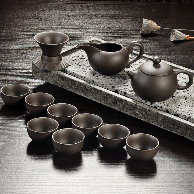 Handmade Drinkware China Kung Fu Purple Sand Teapot Tea Set Ceramic Teapot Cup
