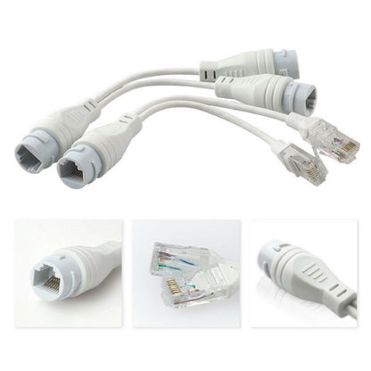 1 to 2 Adapter Network Splitter Poe Switch Connector Rj45 Synthesizer Separator