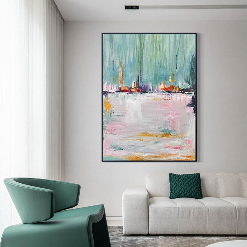 Abstract Art Oil Painting Handmade Canvas Acrylic Frameless Large Size Decor