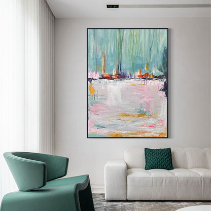 Abstract Art Oil Painting Handmade Canvas Acrylic Frameless Large Size Decor