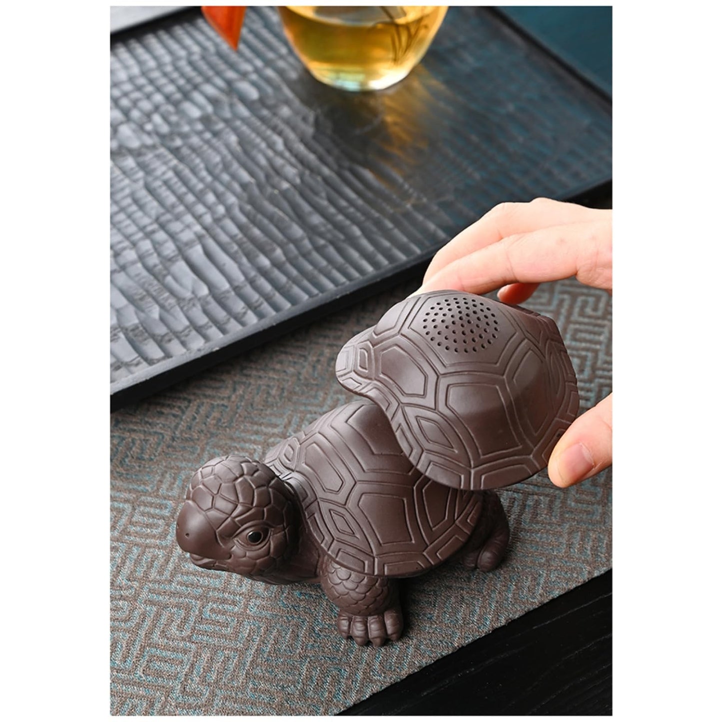 Purple Sands Turtle Tea Pet Tea Strainer and Fairness Cup 12.5cm Kung Fu Tea Set