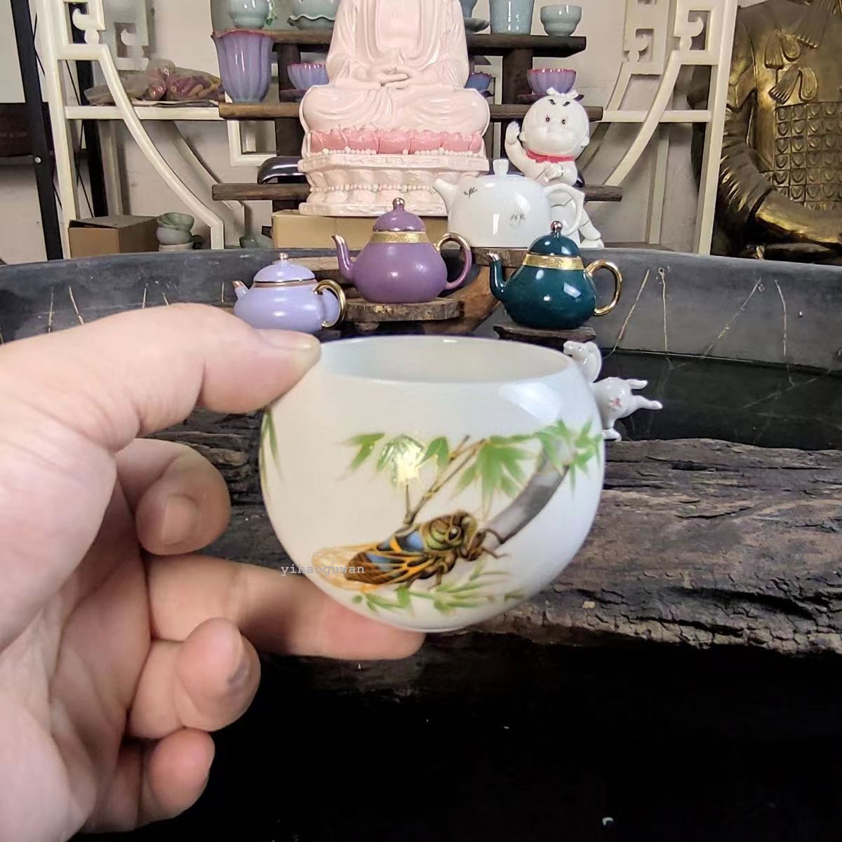 160ML！！！Ancient Chinese Colored Insect Master Tea Cup