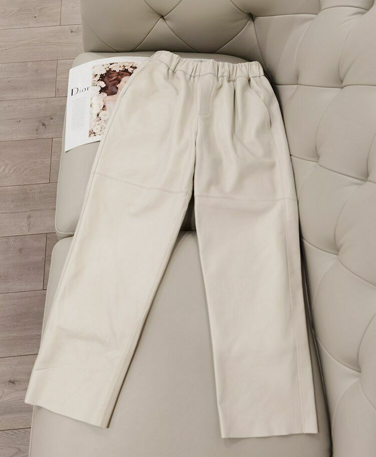 Women Pants Real Leather Leather Trousers High Waist Harem Plus Size Streetwear
