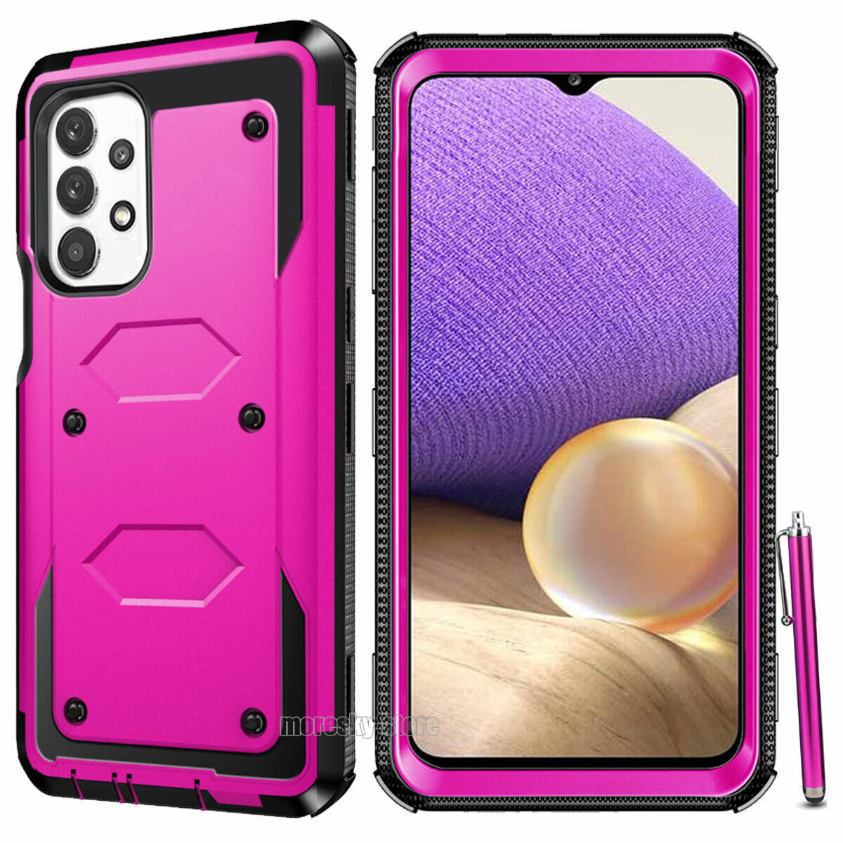 For Samsung Galaxy A32 5G Case New Dual Layer Rugged Hybrid Phone Cover + Stylus