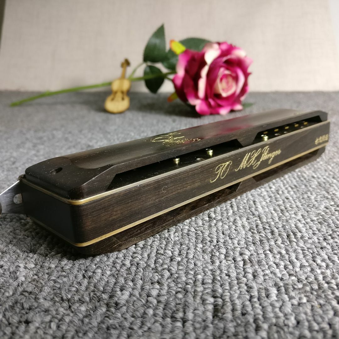 Handmade Sandalwood Cover Plate for Suzuki SCX48 DIY Harmonica