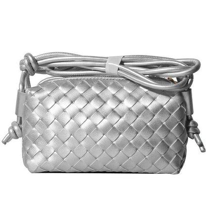 Small Handbag Phone Bag Mini Shoulder Straps Knotted Crossbody Bag Leather 1 PC