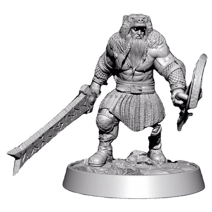 1/24 resin figure model kit Cold Winter General Bear Head Warrior 3D Printing
