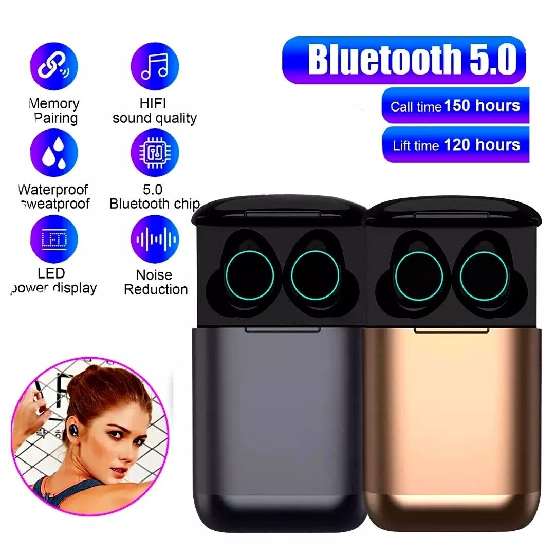 Audifonos Bluetooth 5.0 Inalambricos Auriculares Para Telefono Con Caja De Carga