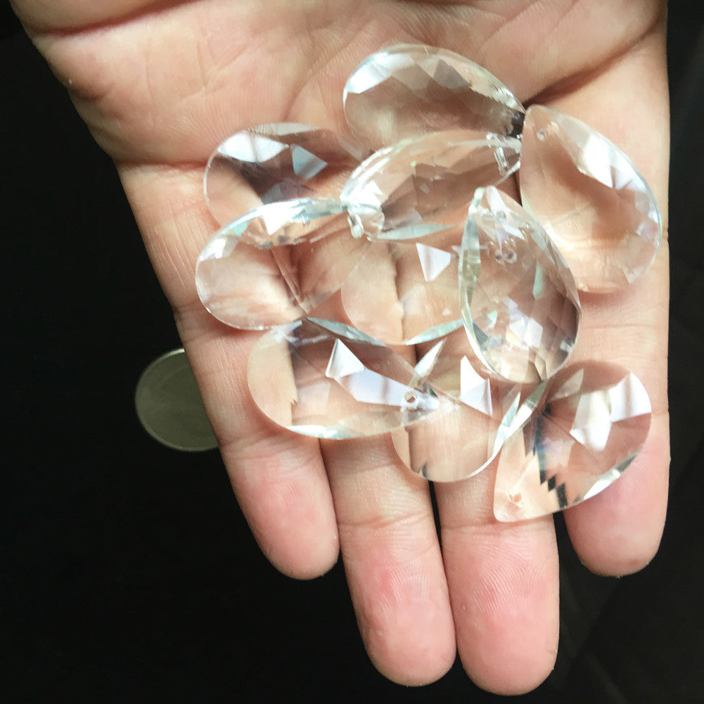 10PC 28MM Clear Angel Tear Crystal Suncatcher Austrian Crystal Chandelier Lamp