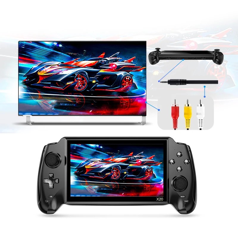 X20 7.1" Retro Handheld Game Console,IPS Screen Video Games, 3000+ Classic Games