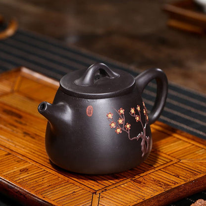 220ml Purple Clay Plum Blossom Pattern Teapot Tea Set Kung Fu Tea Ceremony