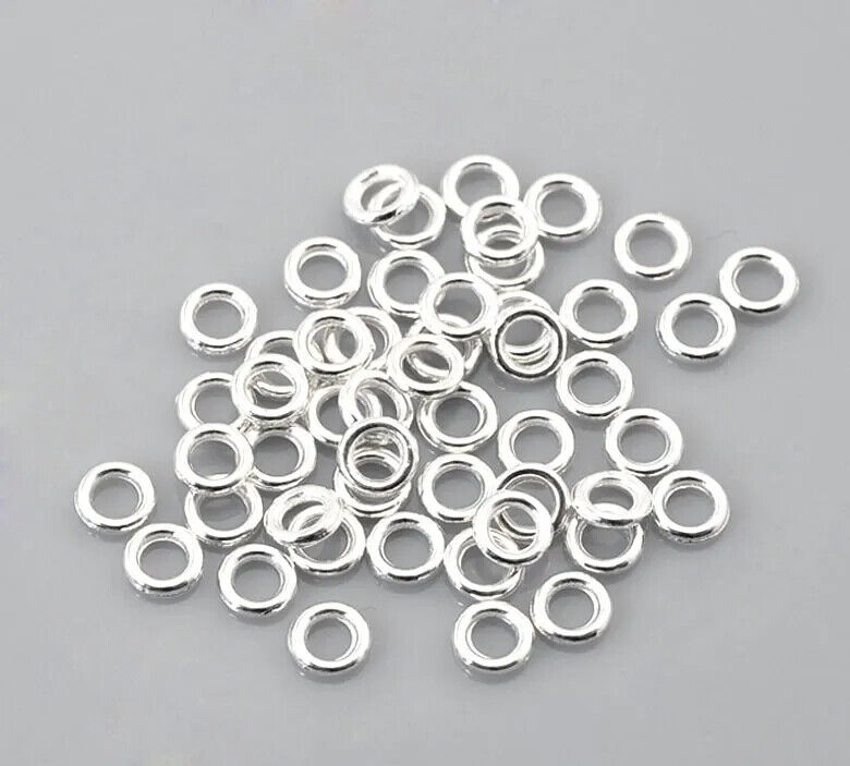 500pcs Jump Rings Soldered Closed 6mm Wide 4.2mm Hole Jewelry Making Findings