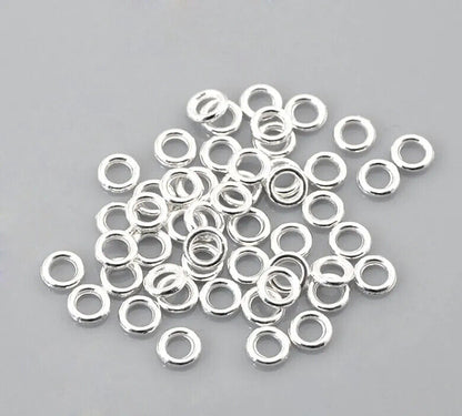 500pcs Jump Rings Soldered Closed 6mm Wide 4.2mm Hole Jewelry Making Findings