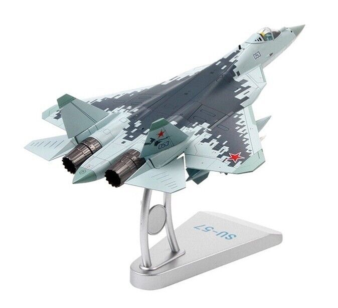 1:72 28CM SU-57 Fighter Plane Aircraft Aeroplane Diecast Military Airplane Model