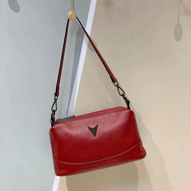 Women Genuine Leather Bag Female Natural Cowhide Shoulder Cross-body Bag