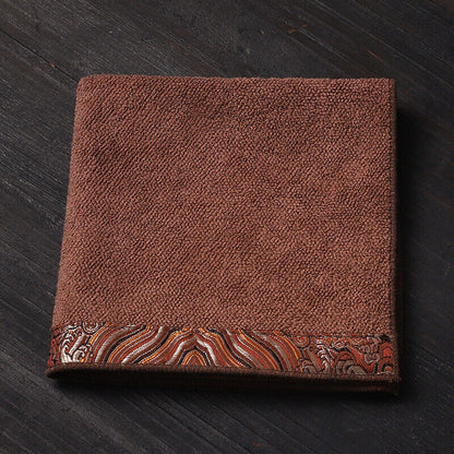 Chinese Tea Towel Square Cotton Linen Water Absorbent Tea Accessories On Sales