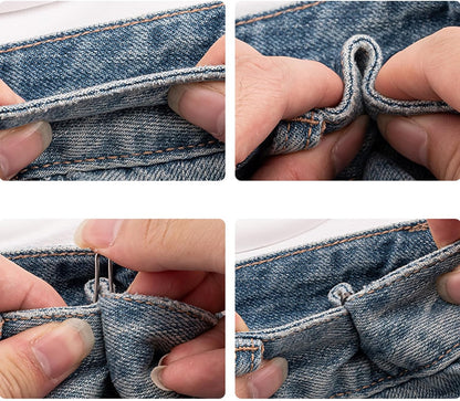 8x Jeans Skirts Detachable Buckle Adjustable Sleeve Clip Pants Waist Tightening