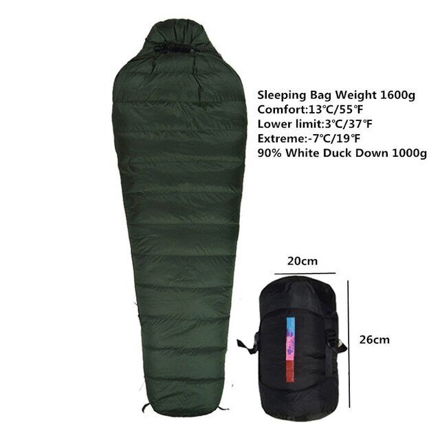 90% Duck Down Sleeping Bag Camping Sleeping Bag Outdoor Travel Hiking