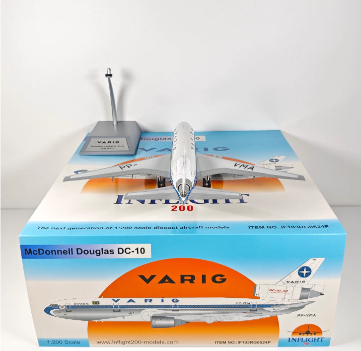 1:200 InFlight VARIG DC-10 PP-VMA Passenger Airplane Diecast Plane Model